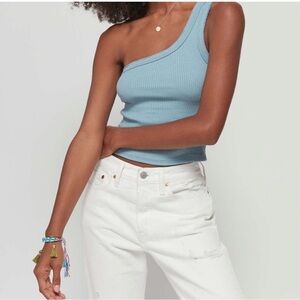 Urban Outfitters ribbed one shoulder tank women M
